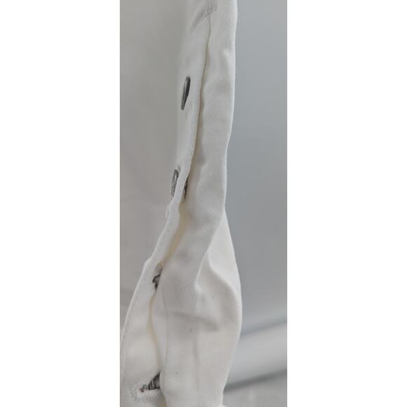 Michael Kors White Selma Button Hem Bootcut Jeans - Picture 8 of 10